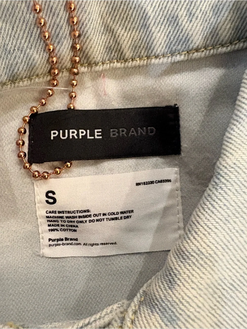 Purple Brand Light Wash Denim Jacket - Men's